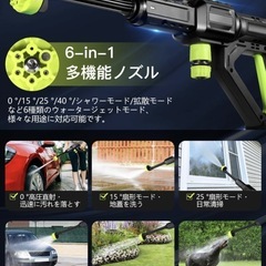 高圧洗浄機 コードレス 充電式 ハンディ 洗車機 最大噴射距離10Mの画像