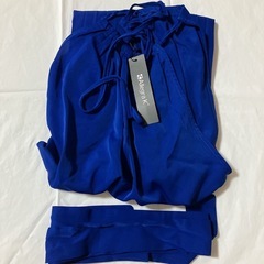 新品【Lサイズ】ワンピース サマードレス ノースリーブ プリーツ フリル 膝丈の画像