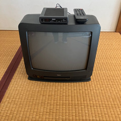 決まりました【差し上げます】14型ブラウン管TV➕地デジチューナー