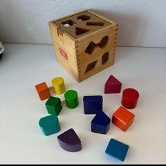 ニチガン　木のおもちゃ　かたちパズル　赤ちゃんキッズベビー知育玩具