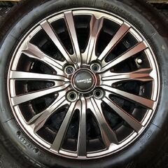 【BS BLIZZAK VRX3 165/65R14】スタッドレス【SIBILLA NEXT WS 14インチ 5.5J4HPCD100+42】21年製 バリ溝 ルーミー トール等　(KTL305)の画像