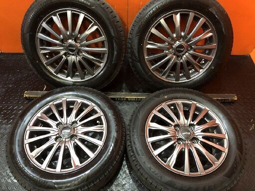 【BS BLIZZAK VRX3 165/65R14】スタッドレス【SIBILLA NEXT WS 14インチ 5.5J4HPCD100+42】21年製 バリ溝 ルーミー トール等　(KTL305)