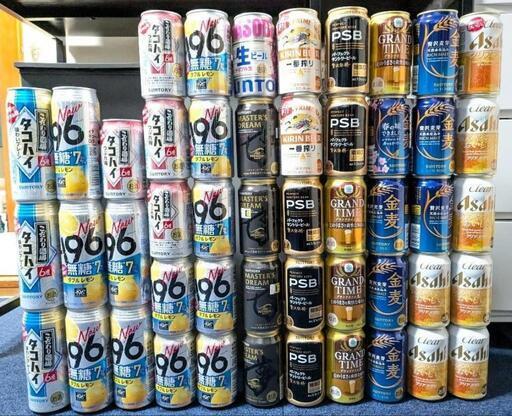 合計48本　ビール　発泡酒　チューハイ