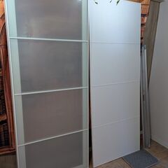 IKEA PAX スライドドアのみ（ホワイト＆半透明ガラス）幅150用