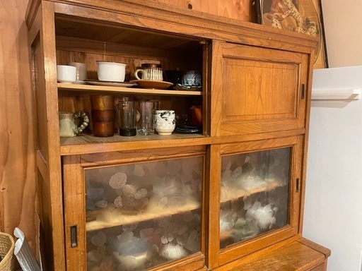 昭和レトロ 欅杢 茶箪笥 水屋箪笥 古民家家具 古民家 レトロ 水屋箪笥 昭和レトロ 欅杢 茶箪笥 水屋箪笥 古民家