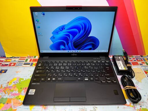 JC01120 Office2024・第10世代 富士通 U9310/D ノートPC 良品 軽量　Win11　希少赤