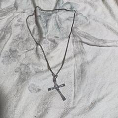 ≒j→→→m17-32★送料無料★可動式ダイヤ十字架 太ベネチアチェーンプラチナ仕上925シルバーネックレス誕生日プレゼント旅行連休ギフト国内発送の画像