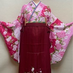 卒業式袴セットレンタル¥6900　二尺袖パステルピンク芍薬