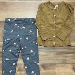 H&M カーディガン　レギンスパンツ