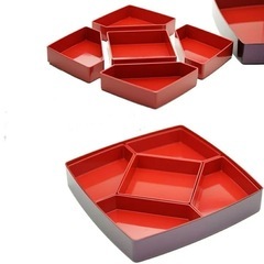【新品】重箱 お重箱 食器 おしゃれ お正月 10.0 胴張一段オードブル あけぼの桜 宇野千代の画像