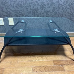 ニトリ　テーブル　ガラステーブルの画像