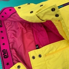 arg 高機能 スノーボード パンツ 高反発ヒップガード内蔵 ベンチレーション yellow/pink Sの画像