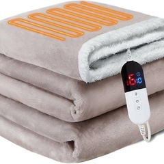 電気毛布 掛け敷き兼用 188×130cm 洗える 6段階温度調...