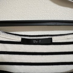 Re-J ストライプ柄 長袖 トップスLLサイズの画像