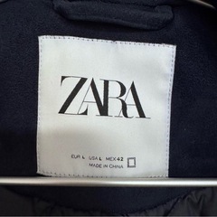 ZARA メンズ  デニム風 ネイビー
 スエードジャケットの画像