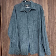 croft&barrow メンズ　スエード グレー シャツ L