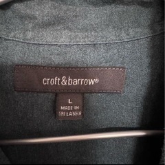 croft&barrow メンズ　スエード グレー シャツ Lの画像