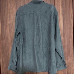 croft&barrow メンズ　スエード グレー シャツ Lの画像
