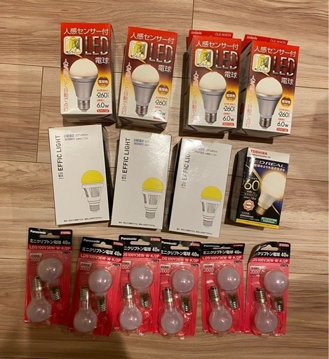 未使用 電球　LED 人感