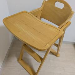木製ベビーチェア　テーブル付き　折りたたみ　KATOJI