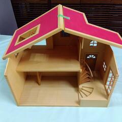 【廃番品】　シルバニアファミリーの赤い屋根の大きなお家【本体と屋根】の画像