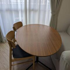 アクタスOWN-S ビッグサイドテーブルと無印良品のチェアセット