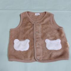 アップリケがかわいい　キッズズー　ベスト　フリース　 ７０ｃｍ　