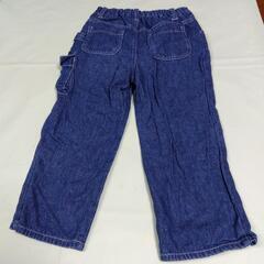 SPUNKY　KIDS　デニムブルーのカーゴパンツ裏地付き。 95cmの画像