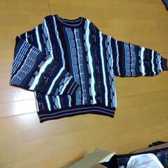 kutir 【クティール】デザインニットプルオーバー 3D　カジュアル 　総柄 　ストライプ柄の画像