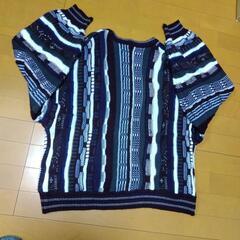 kutir 【クティール】デザインニットプルオーバー 3D　カジュアル 　総柄 　ストライプ柄の画像