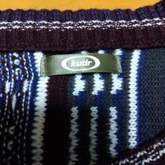 kutir 【クティール】デザインニットプルオーバー 3D　カジュアル 　総柄 　ストライプ柄の画像