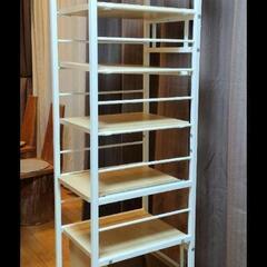 オープンシェルフ　ナチュラル　スチール製の画像
