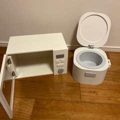 ［お取り引き中］スリコ　電子レンジ　炊飯器　木材　おままごと　キッチン用品の画像