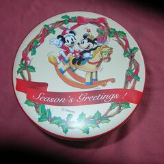 ディズニー　大きめの空き缶（φ17.5ｃｍＸ高さ22ｃｍ） 　の画像