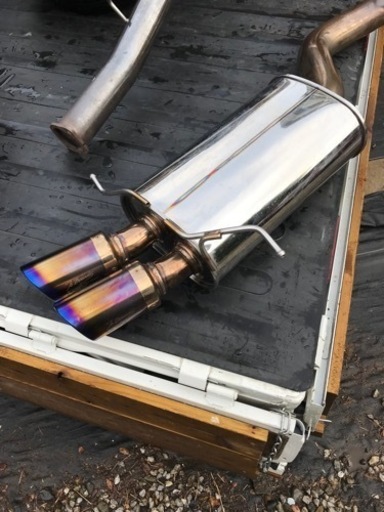 RX7 マツダ　FD アールマジックウルトラサイレントマフラーデュアルチタンテール(純正バンパー用)