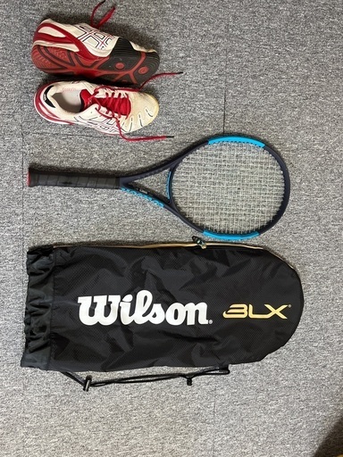 テニスラケット&シューズ(25.5cm)