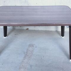 美品！ お一人様用 コンパクト 折り畳み机 デスク　木目調 一人...