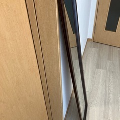 【受け渡し者決定済】ダークブラウン枠 姿見　鏡の画像