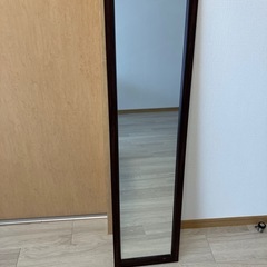 【受け渡し者決定済】ダークブラウン枠 姿見　鏡の画像