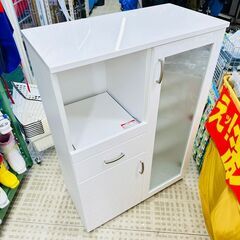 ニトリ レンジボード 食器棚 ホワイト 単身向け