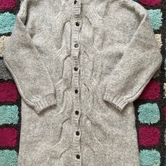 Samantha Mos2 ロングニットカーディガン　グレー　　  