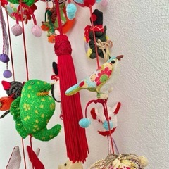 吊るし飾り　つるし雛　雛人形　ちりめん細工　ひな祭りの画像
