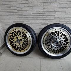 【大幅値下げ！】ギャルソン(DAD)ホイール タイヤ付き 165/45 R16の画像
