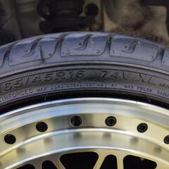 【大幅値下げ！】ギャルソン(DAD)ホイール タイヤ付き 165/45 R16の画像