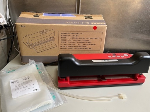 真空パック器 TVA-001 稼働確認済 専用パック不要タイプ 乾き物、水分含有物などあらゆる物を真空可能！ 元箱付属 TOKAI 中古美品 ④