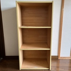 カラーボックス　木製　3段
