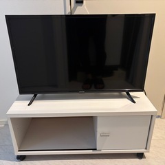 【値下げ交渉受付】テレビ32型アイリスオーヤマ　テレビ台付き (...