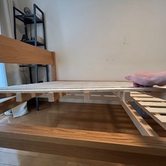 【無印良品】木製ベッド・オーク材・セミダブルの画像