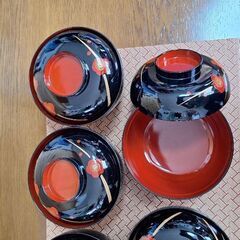 お値下げ✨　蓋付汁椀　5個セットの画像