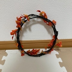 秋の造花　リース